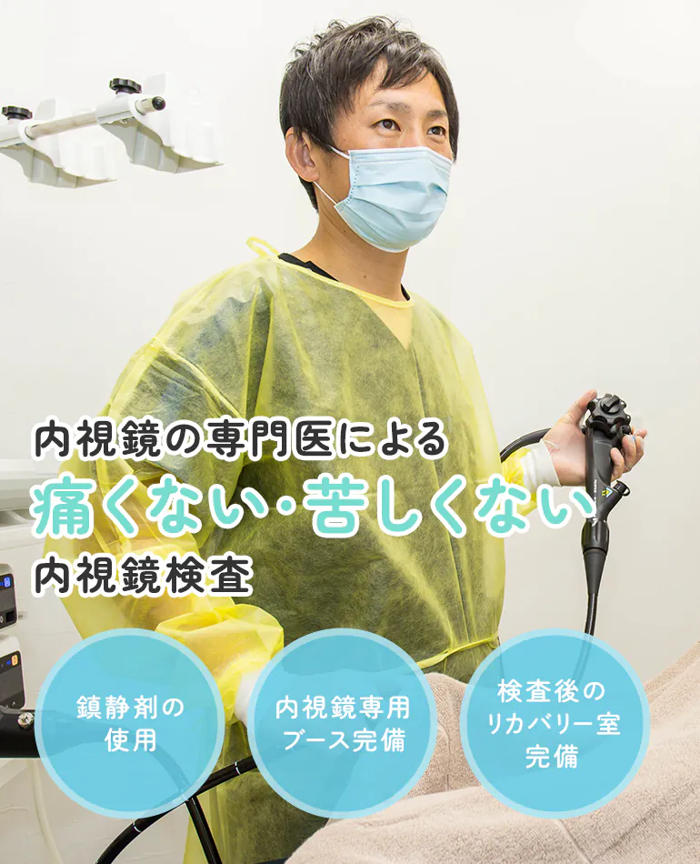 内視鏡の専門医による痛くない・苦しくない内視鏡検査